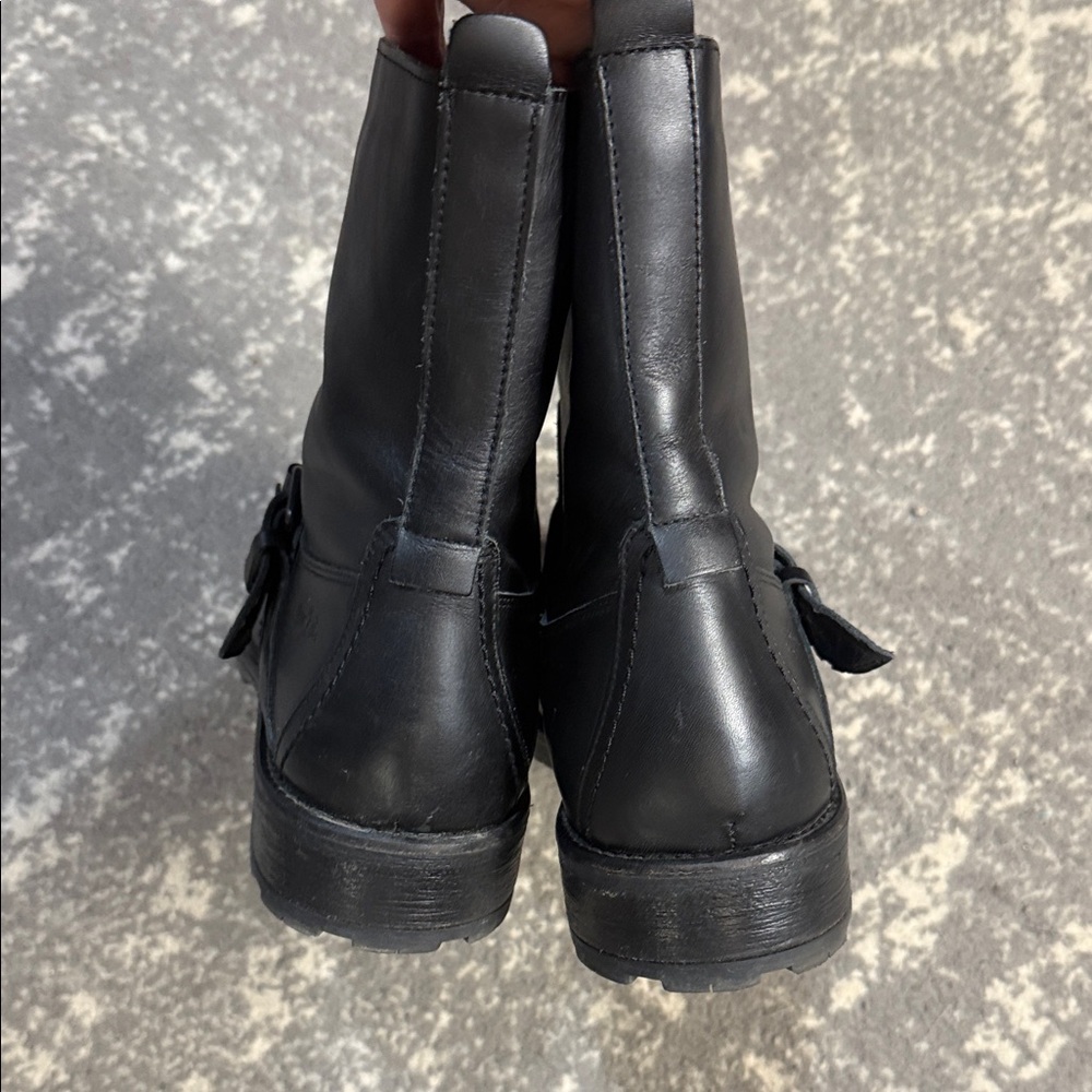 Bos. & Co. Men's Black Leather Buckle Boots - Picture 6 of 8